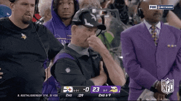 Nervous Mike Zimmer GIF by NFL