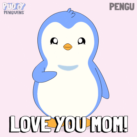 pudgy penguins mothers day thank you mom gif