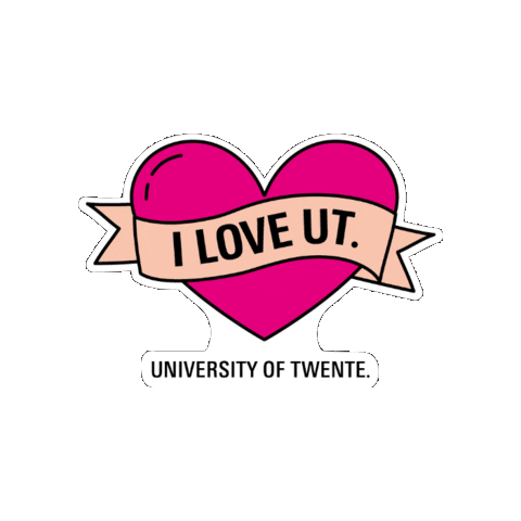 I Love Heart Sticker by University of Twente