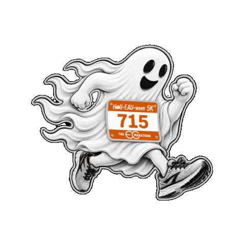 Halloween Running Ghost Sticker by Eau Claire Marathon