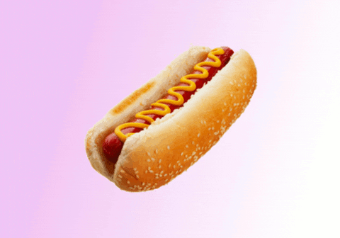 Hot Dog Pink Gif By Shaking Food GIF - Find & Share on GIPHY