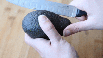 yamglutenvrij knife cut avocado skill GIF