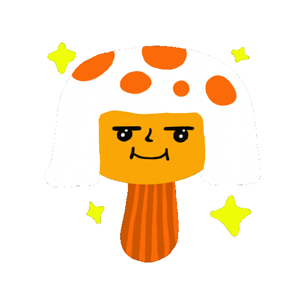 Sparkle Mushroom Sticker by Su Lee