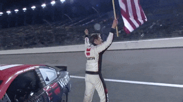 happy american flag GIF by NASCAR