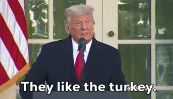 Donald Trump Thanksgiving GIF by GIPHY News