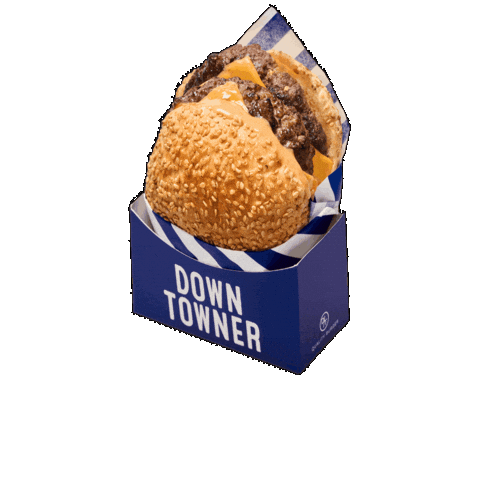 Burger Cheeseburger Sticker by DOWNTOWNER