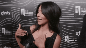 kim kardashian middle finger GIF by The Webby Awards