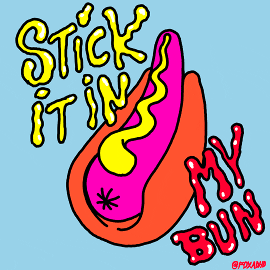hot dog stick it in my bun GIF by Animation Domination High-Def