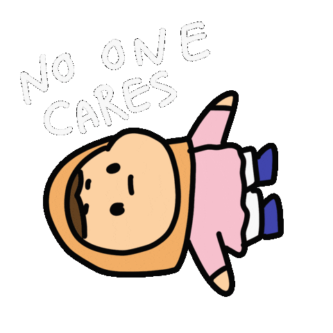 Sad No One Cares Sticker