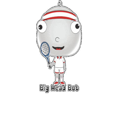 Tennis Jumping Sticker by BigHeadBob.com