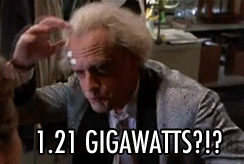 back to the future 121 gigawatts GIF