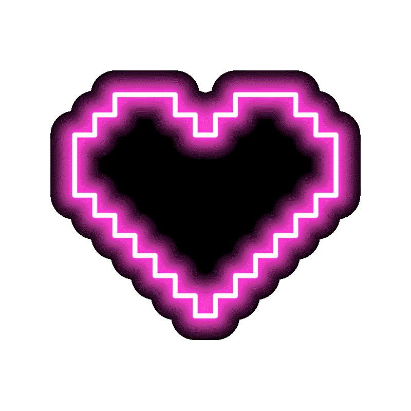 animated neon hearts gif