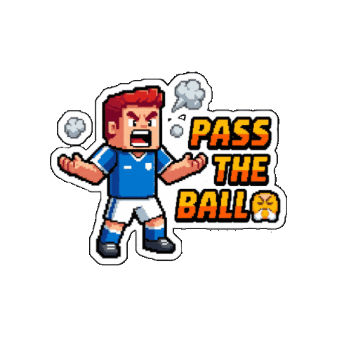 Angry Football Sticker