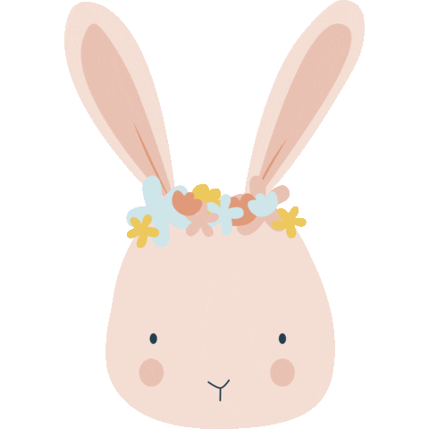 Easter Bunny Flowers Sticker by Mikyla Creates