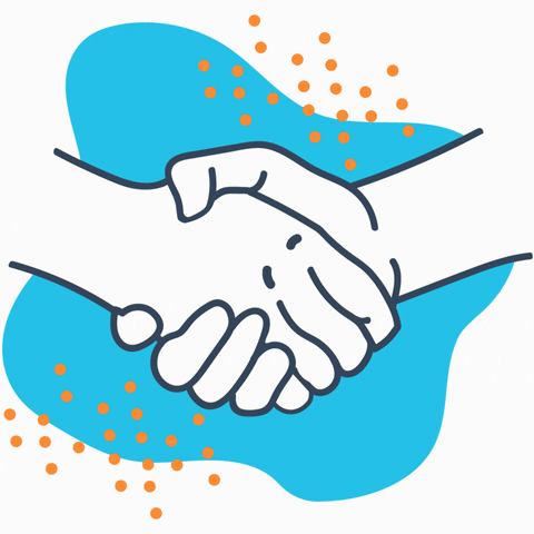 GiveGab hand shake partnership customer success givegab GIF