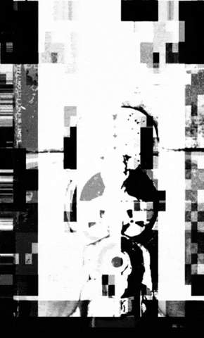 michaelpaulukonis glitch black and white dark monochrome GIF