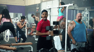 Working Out Lifting Weights GIF by Chance The Rapper