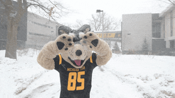 Snow Mascot GIF by Michigan Tech