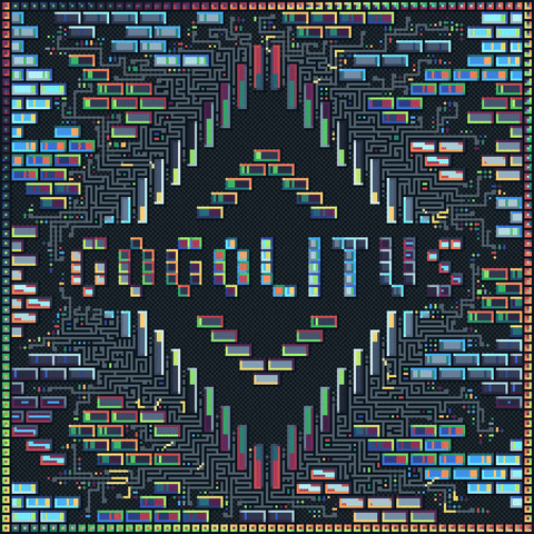 Gogolitus art pixelart rainbow light GIF