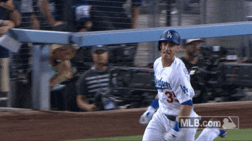 los angeles dodgers rounding the bases GIF by MLB