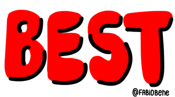 Text gif. In various colors and styles large text appears one word at a time. Text, "Best day of my life."