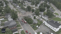 Aerial Video Shows Evansville Homes Damaged After Deadly Explosion