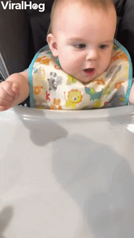 Baby Confused By First Encounter With Whipped Cream GIF by ViralHog
