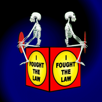 Above The Law Skeleton GIF
