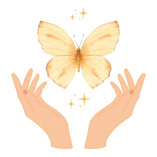 Hands Butterfly Sticker by kyrahowearth
