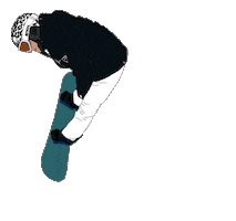 Snowboard Mila Sticker by Monika Kreft