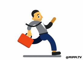 Running Late Business Man GIF