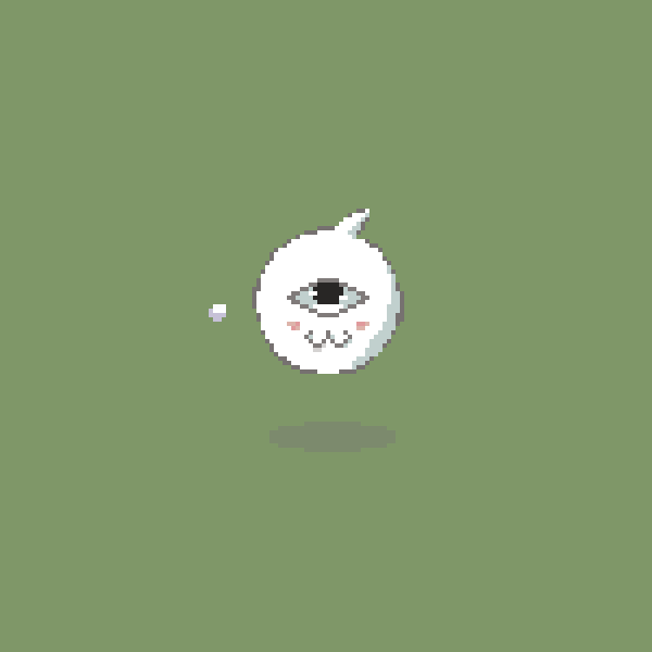 pixel albino snowball GIF