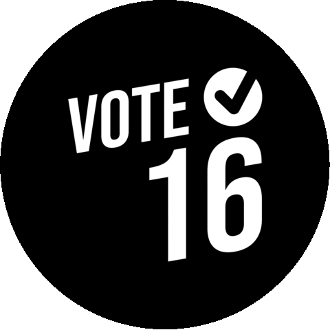 Politics Voting Sticker by Vote16