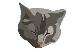 Tired Cat Sticker