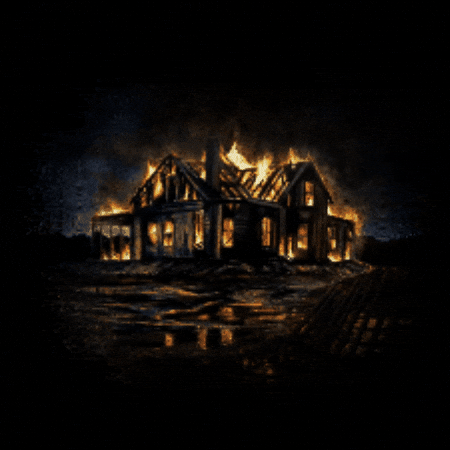 Burning Old House GIF by Tyler Nance