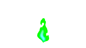Green Fire Sticker by Linzex Studios
