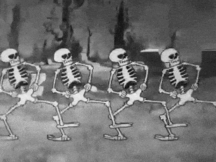 skeletons meme gif