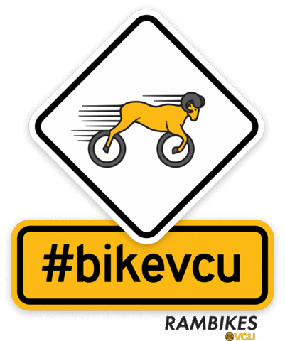 VCU RamBikes Sticker