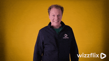 Wizzflix_ smile wow laughing yellow GIF