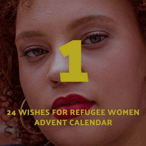 christmas wishes refugee women GIF