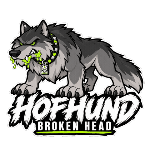 Lass Mich In Ruhe Guard Dog Sticker by Broken Head