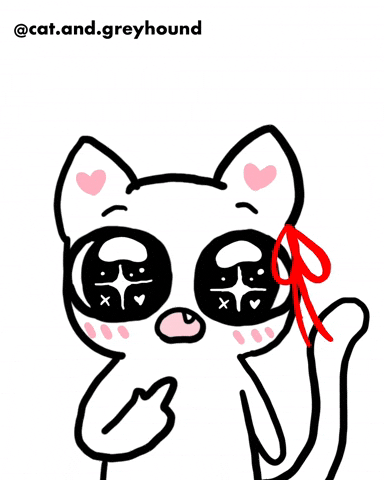 Cartoon Cat Point To Self GIF