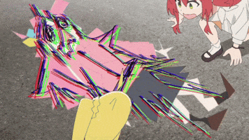 Girl Glitching GIF