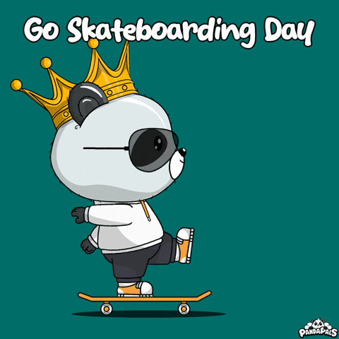 Skating Good Vibes GIF by PandaPals