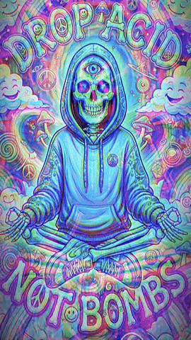 Rainbow Skeleton GIF