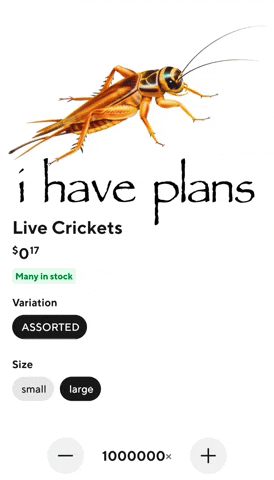 One Million Crickets GIF
