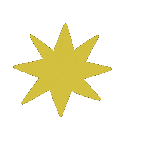Yellow Star Stars Sticker