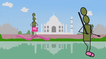Flying Taj Mahal GIF by ArmyPink