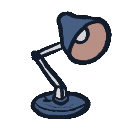 alt; the pixar lamp lightinh up /end alt