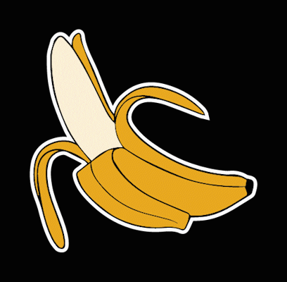 coletivobonobos design banana fruta amarelo GIF
